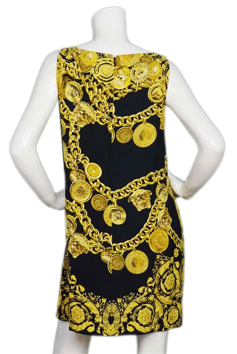 versace gold chain print|Versace gold chain dress.